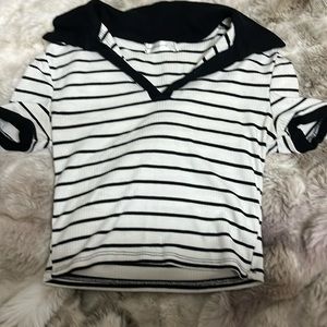 Black and white crop top
